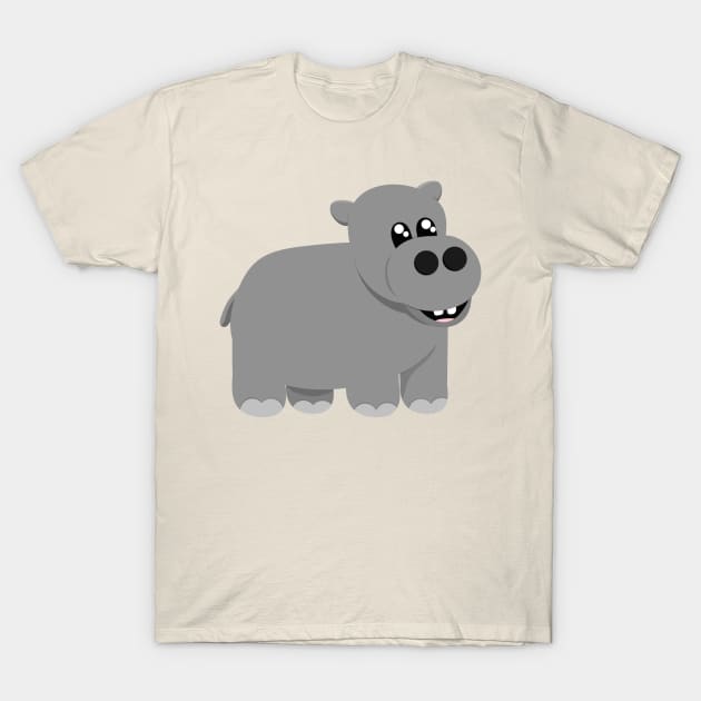 Cute Little Hippo T-Shirt by PandLCreations